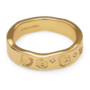 Anillo Treasure Baño Oro