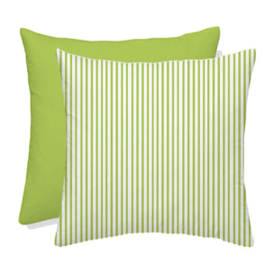 Pack 2 fundas de cojín deco LINE PISTACHO Nordic-Home