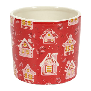 Cache Pot - HOME DECO FACTORY - Rouge - 9 cm