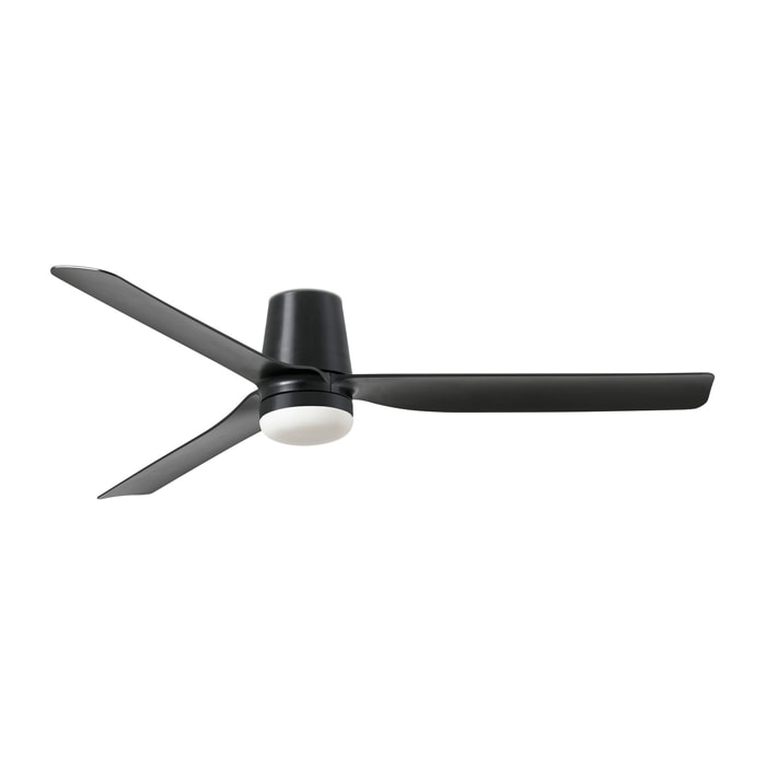 PUNT TUB M LED Ventilateur de plafond noir/noyer TUYA