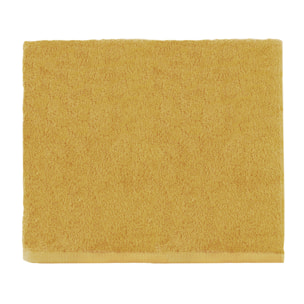 Drap de bain uni en coton, AQUA, Jaune Safran