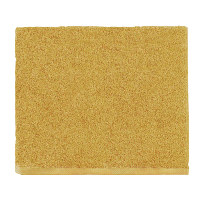 Drap de bain uni en coton, AQUA, Jaune Safran