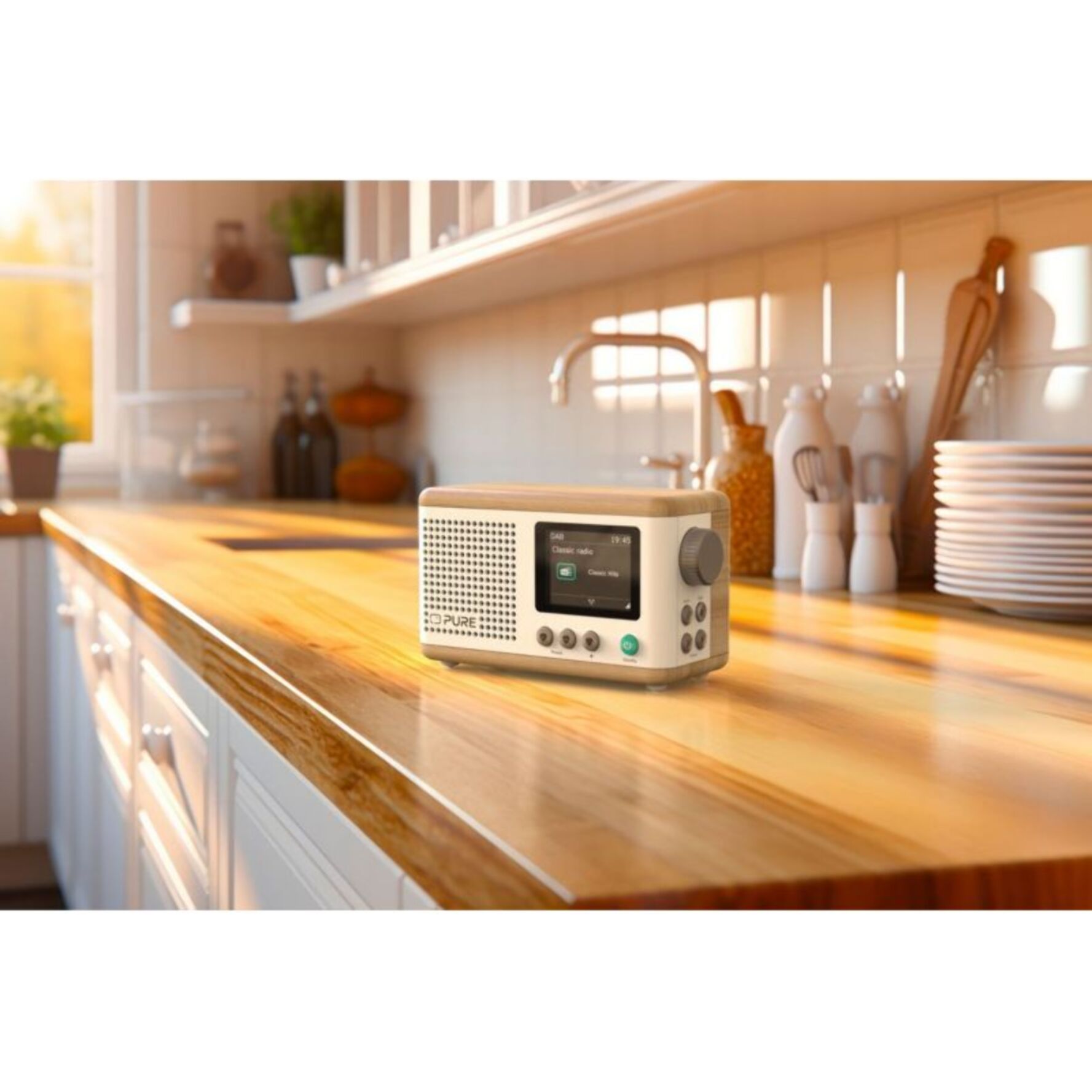 Radio DAB PURE Classic Mini Cotton White/Oak