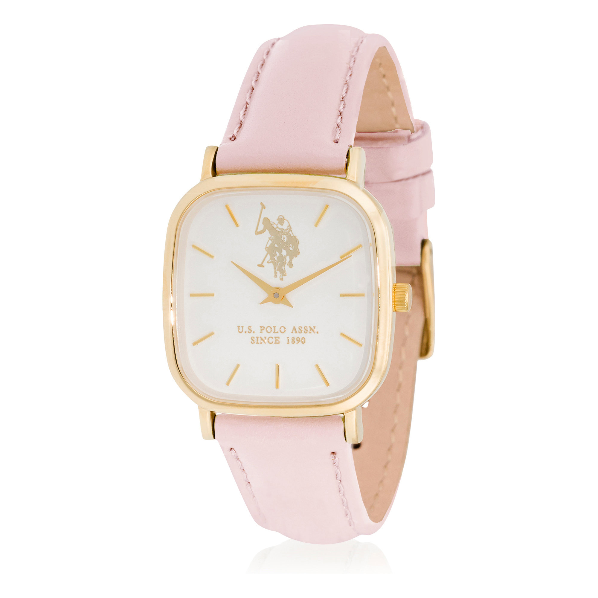 Orologio U.S. Polo Assn. in pelle rosa