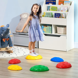 Piedras de Equilibrio para Niños de 3-8 Años Conjunto de 6 Piezas Bloques de Equilibrio Apilables con Base Antideslizante para Entrenamiento de Equilibrio y Promover la Coordinación Multicolor