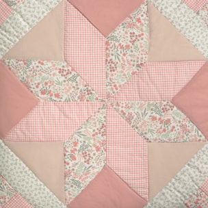 Funda de cuadrante algodón patchwork Crepat color rosa 100% Algodón