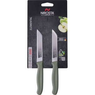 Set de 2 couteaux à légumes 19 cm Nirosta Elemental