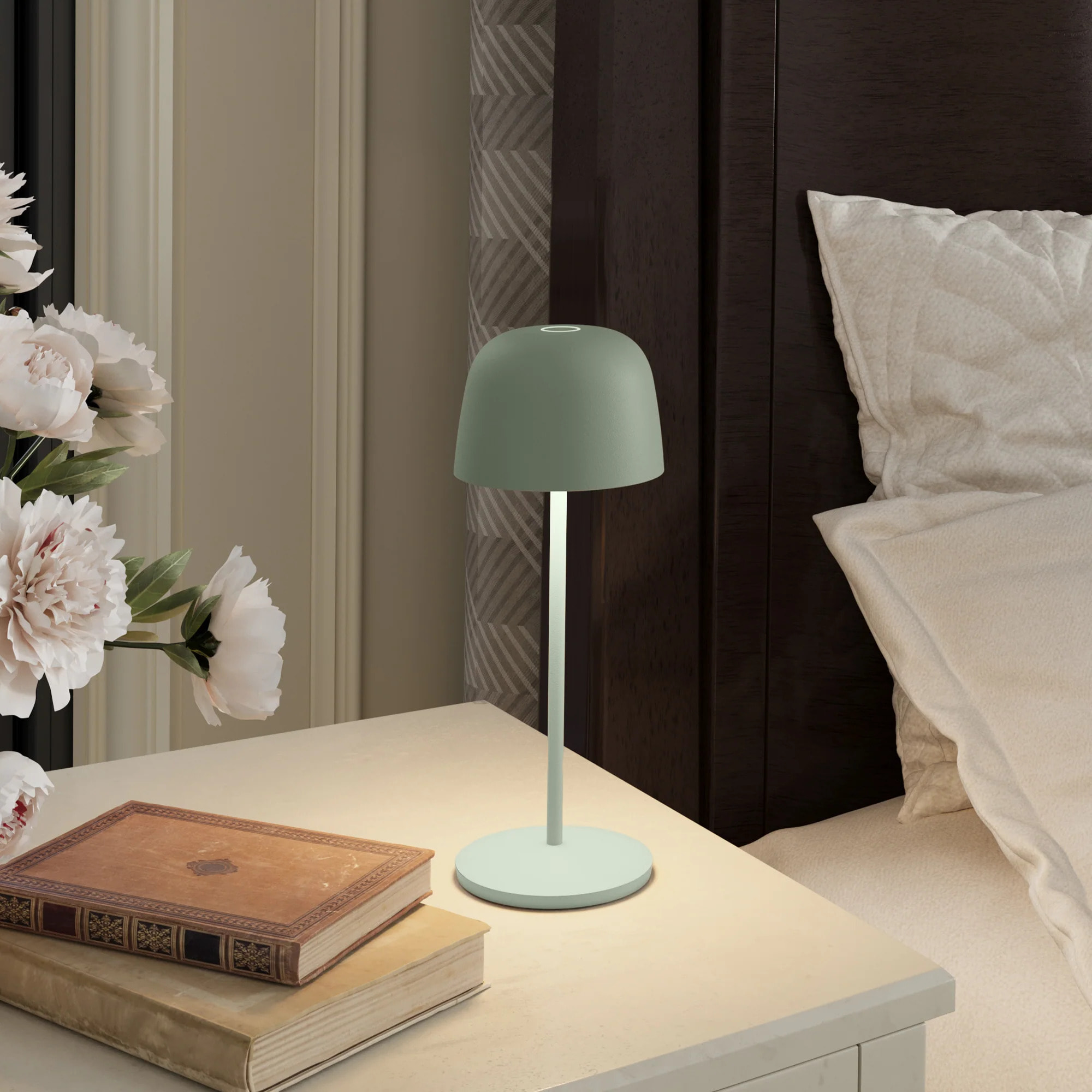 Lampe de table sans fil SOPHIA Vert H28cm
