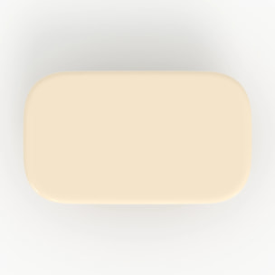 Table basse rectangulaire laquée blanche en MDF - Lolly