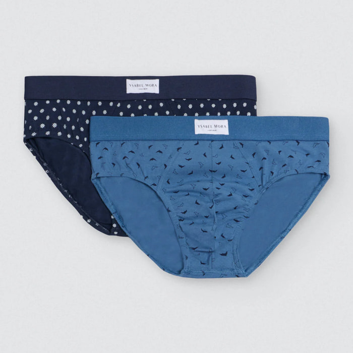 Confezione da 2 boxer con stampa a righe