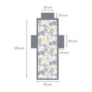 Telo Mare Lettino In Microfibra Disegno Coralli