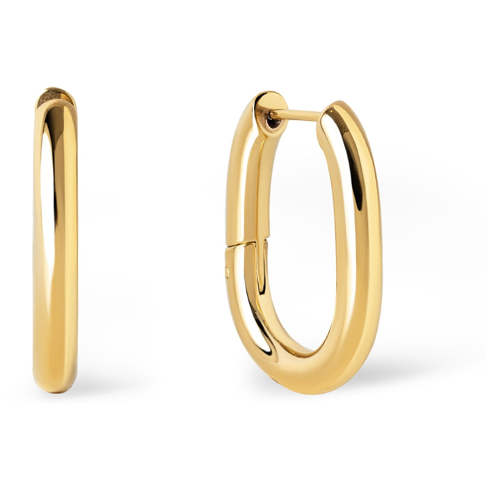 Pendientes Aro Bolero Acero Baño Oro