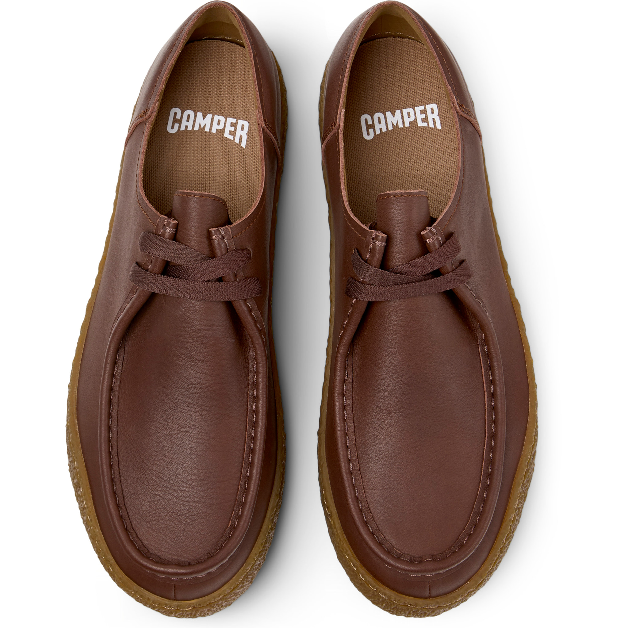 Zapatos de cordones - CAMPER Peu Terreno - Marron - Cuero liso