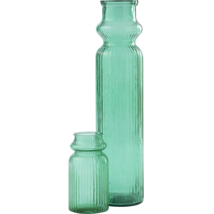 J-Line Vase Ligné - verre - vert émeraude