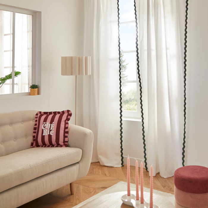 Rideau Cherry blanc 140x260cm