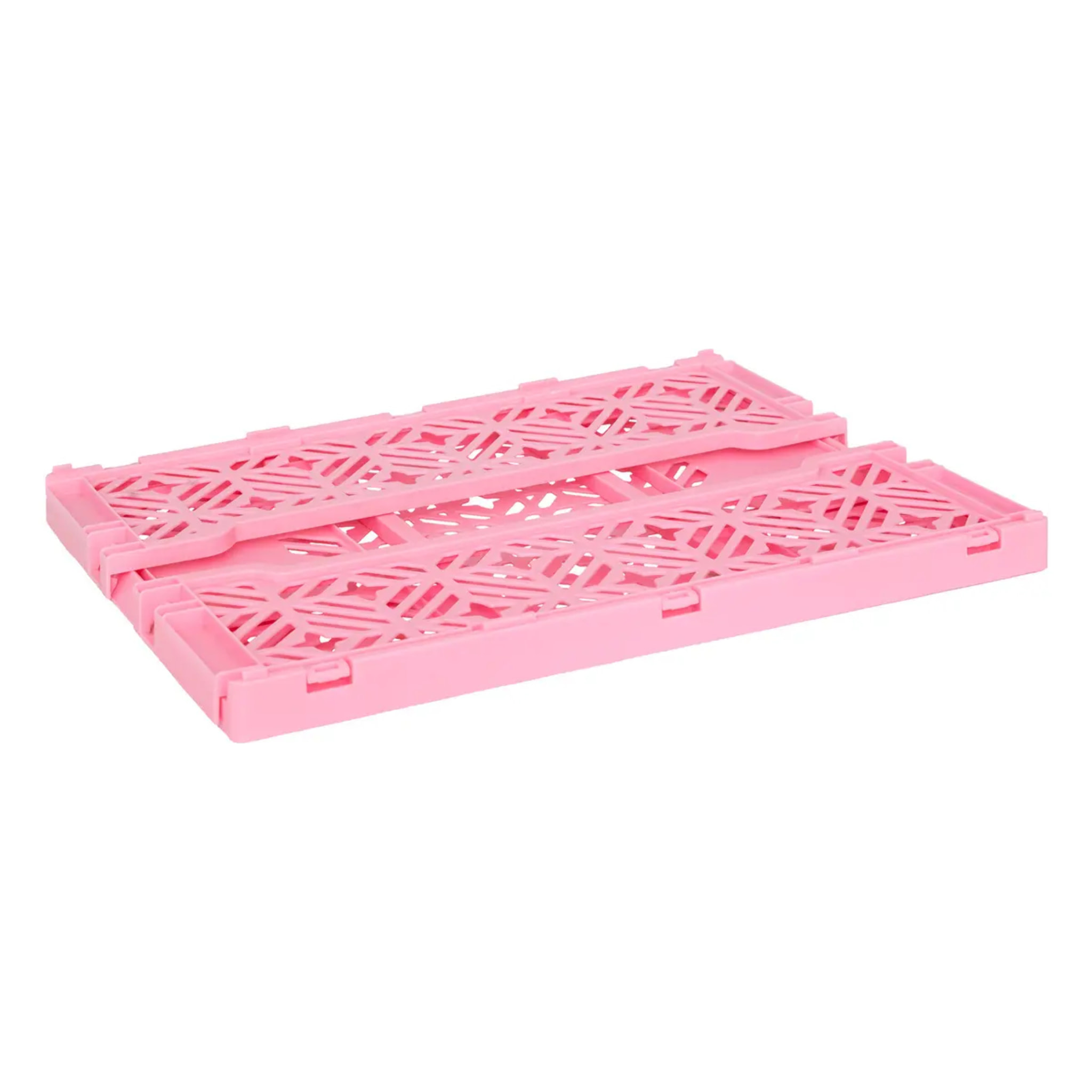 Cagette pliante "Arry" rose 40x30x15cm