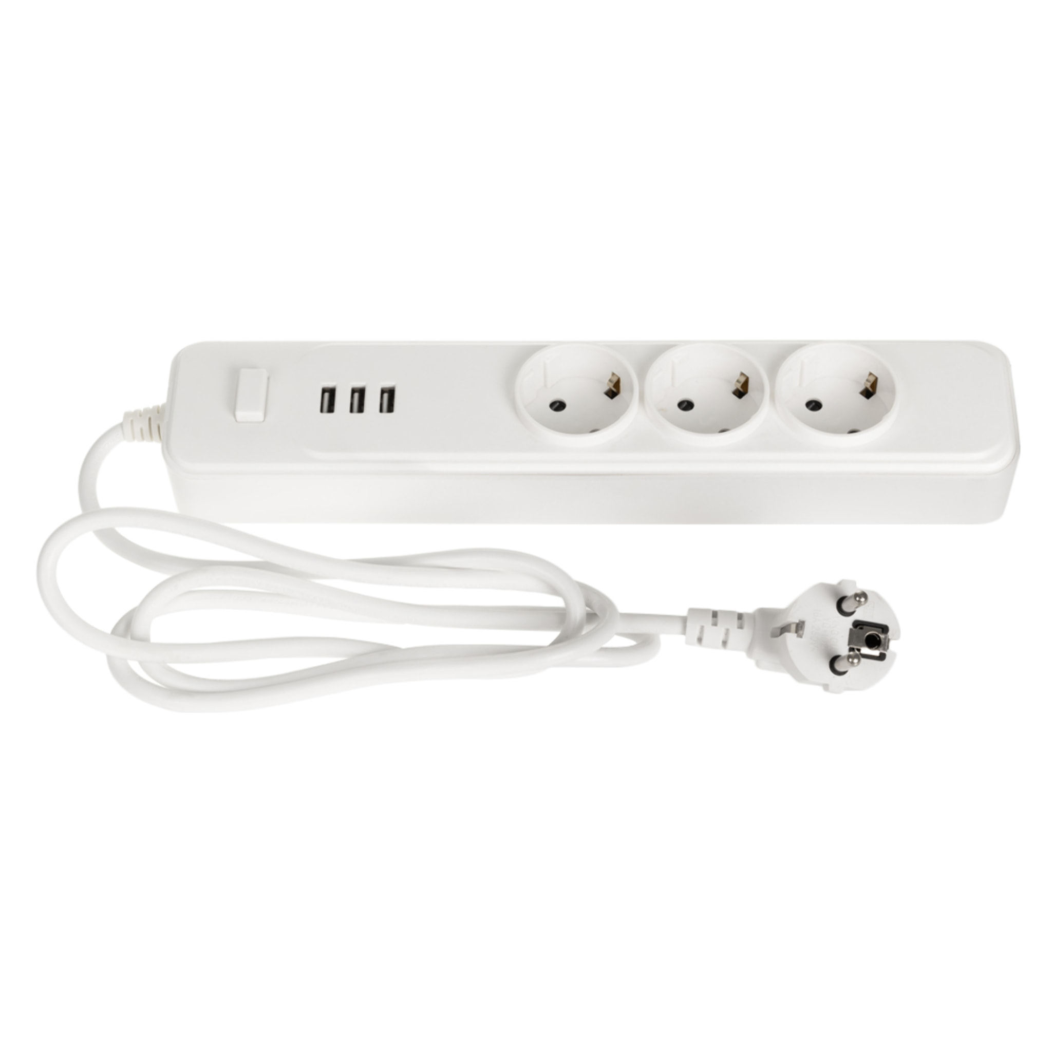 Ciabatta con 3 prese e 3 porte USB