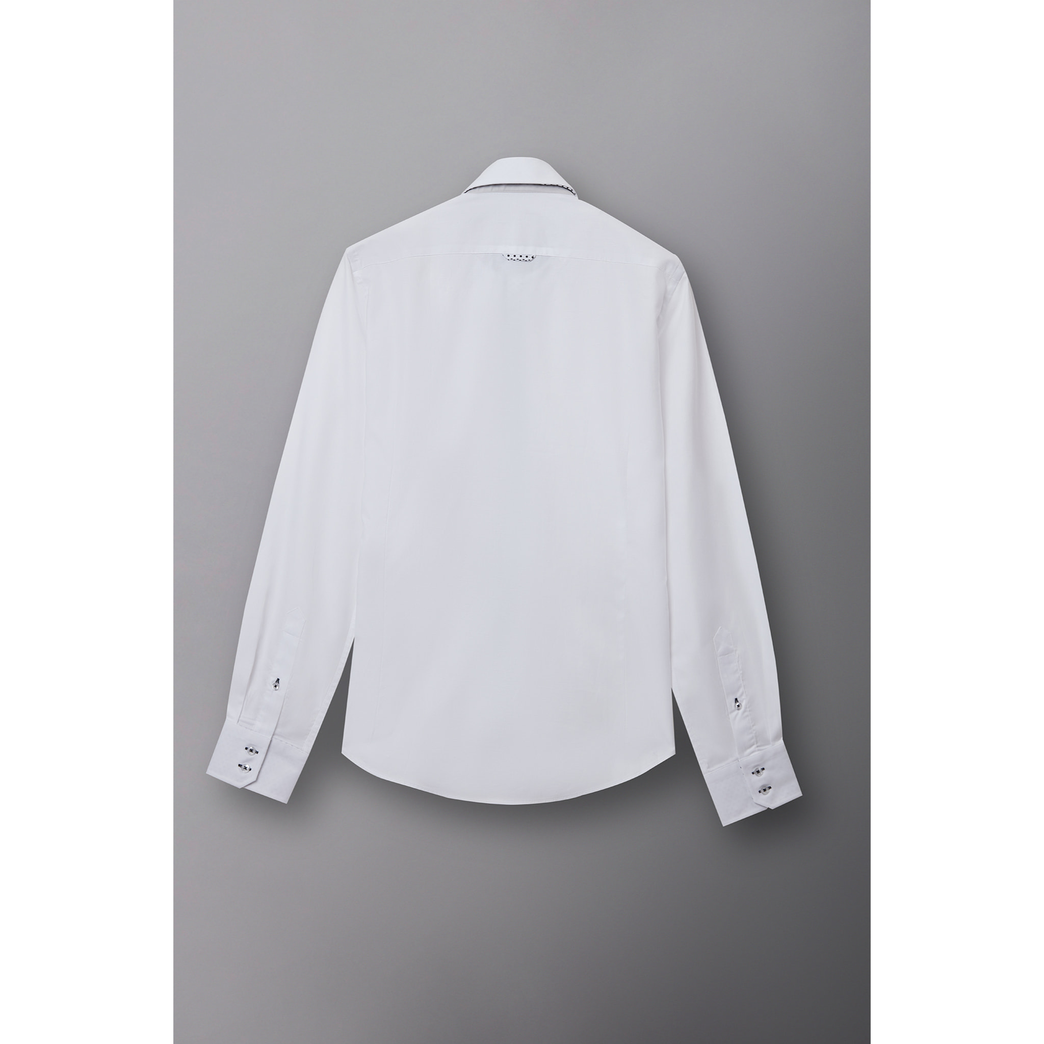 Camicia Uomo 2 Bottoni Button Down 7bottoni Doppio Coll Oxford Unito Bianco