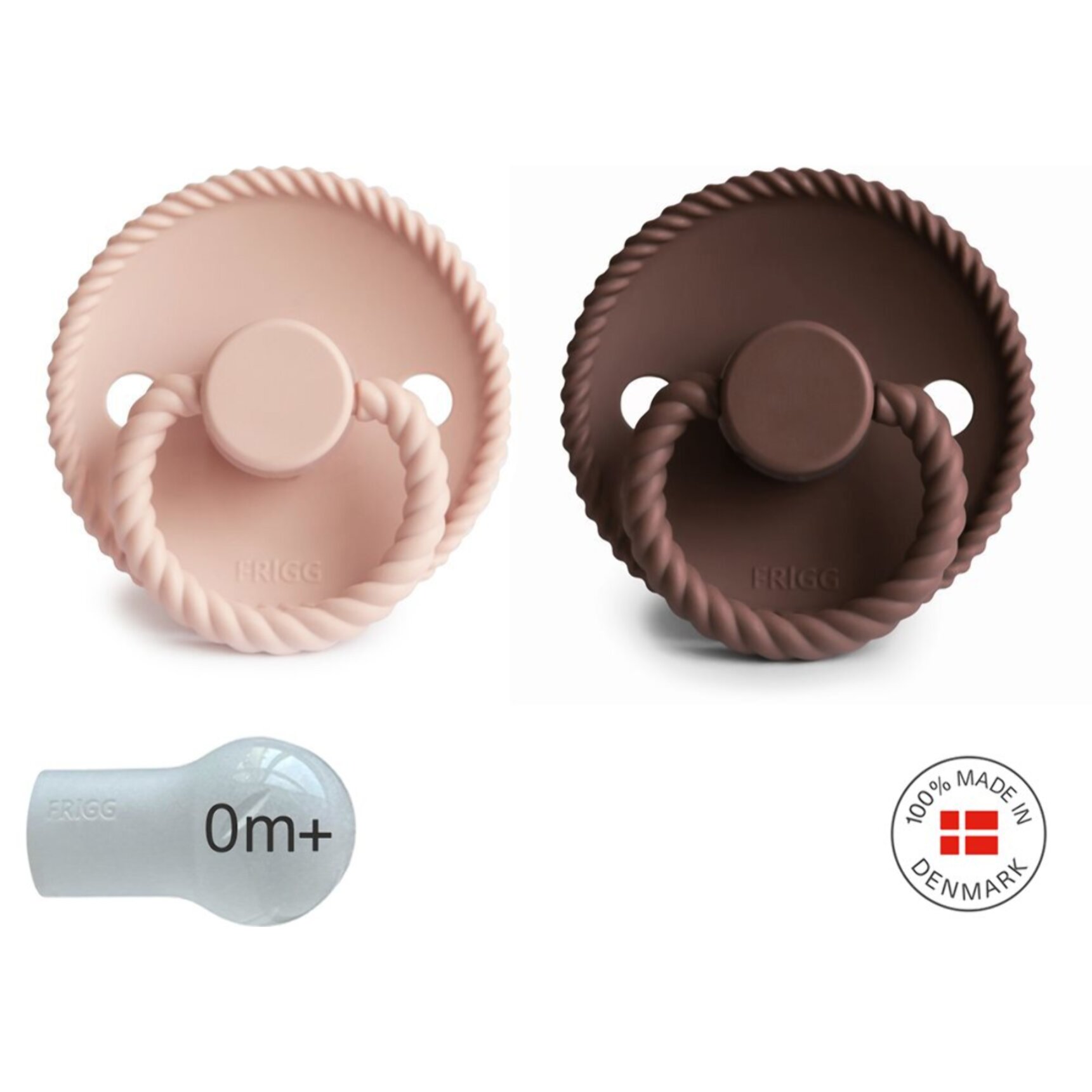 Frigg Pack 2 Chupetes Block Silicona Rope