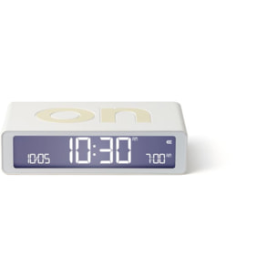Réveil LEXON Flip Classic Rechargeable en USB-C Blanc