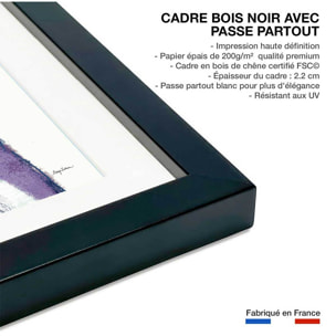 Affiche Ulysses Bouledogue français Affiche sous cadre noir