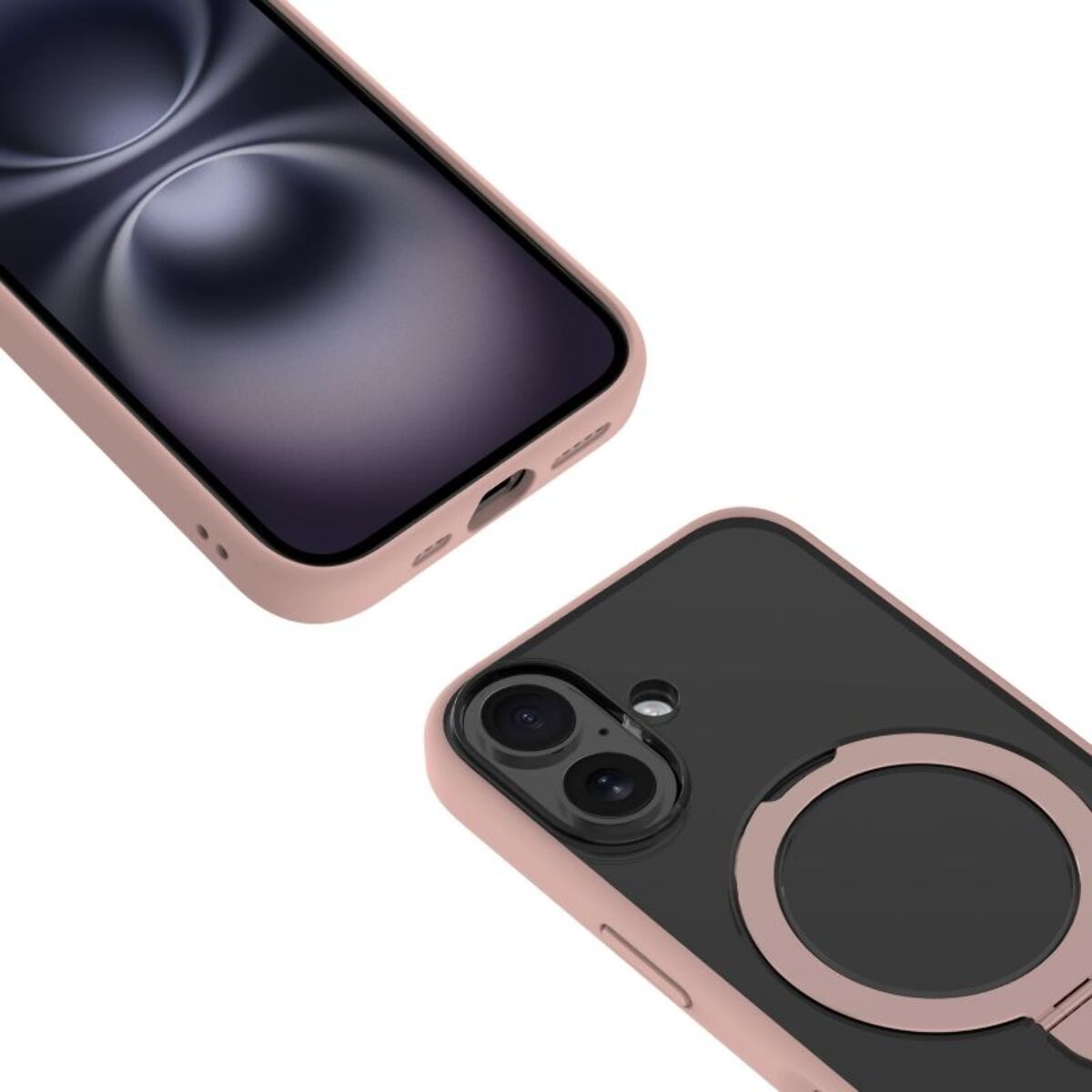 Coque ADEQWAT iPhone 17 magnétique stand Rose