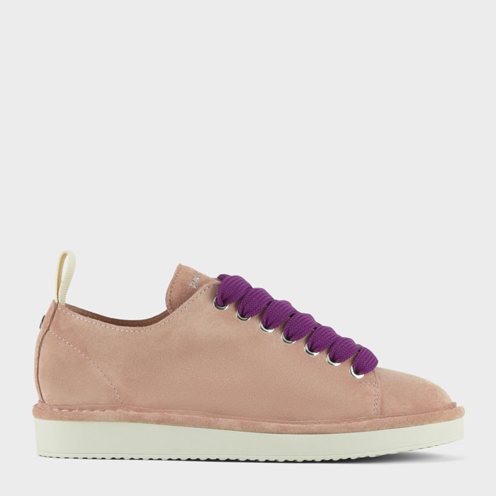 SCARPA ALLACCIATA P01 DONNA IN SUEDE ROSA CIPRIA-VIOLA PANSE'