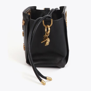 Borsa a tracolla con borchie testurizzate