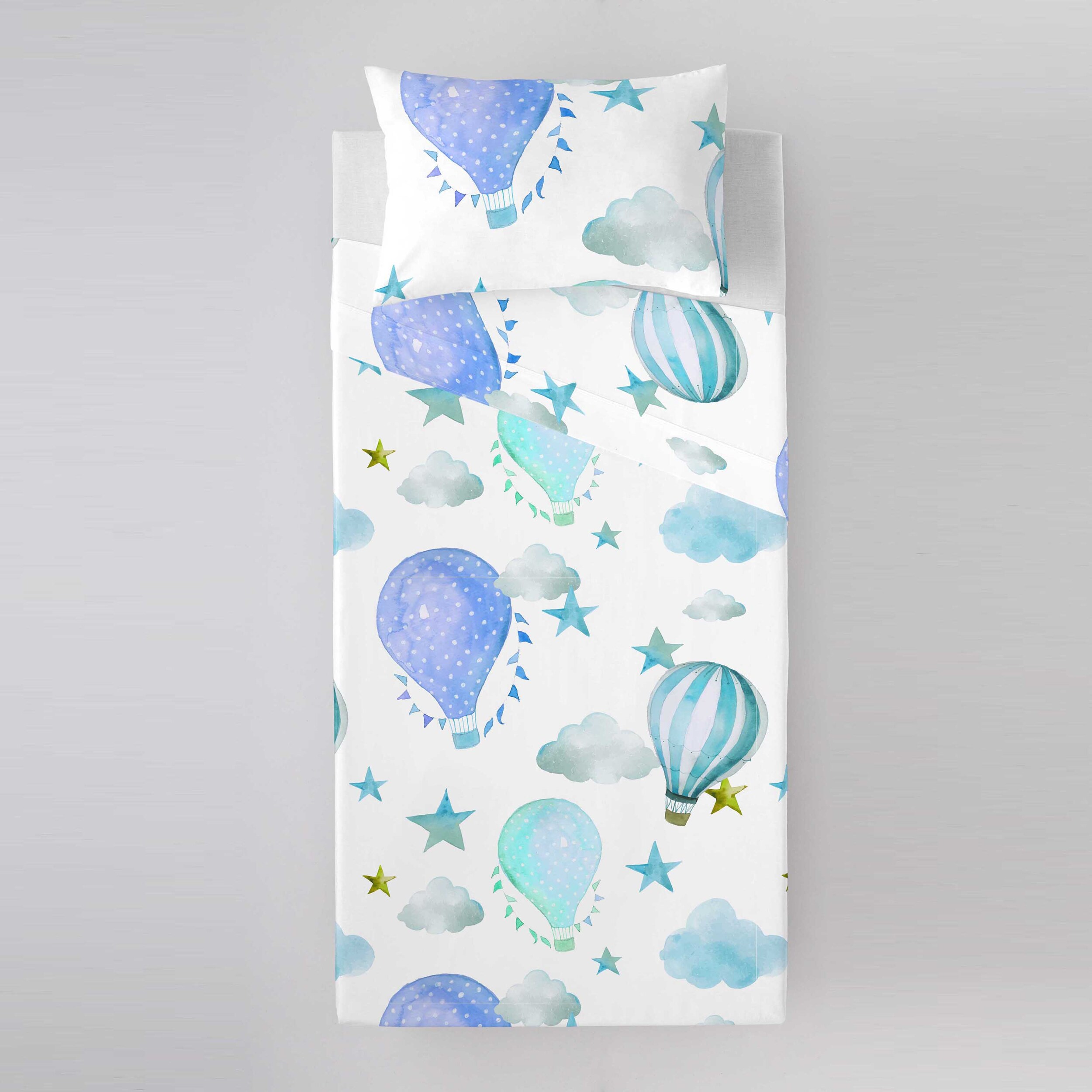 Cool Kids - Juego de Sábanas Estampadas - Infantil - Incluye 1 Funda de Almohada - 100% Algodón - Princep Reverso