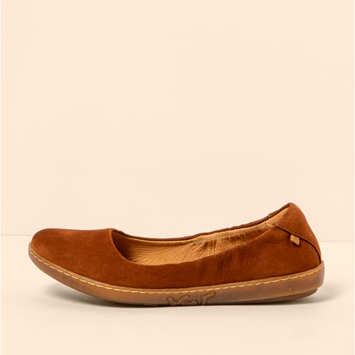 Bailarinas N5300 NOBUCK LAVADO CUERO/ CORAL color Cuero
