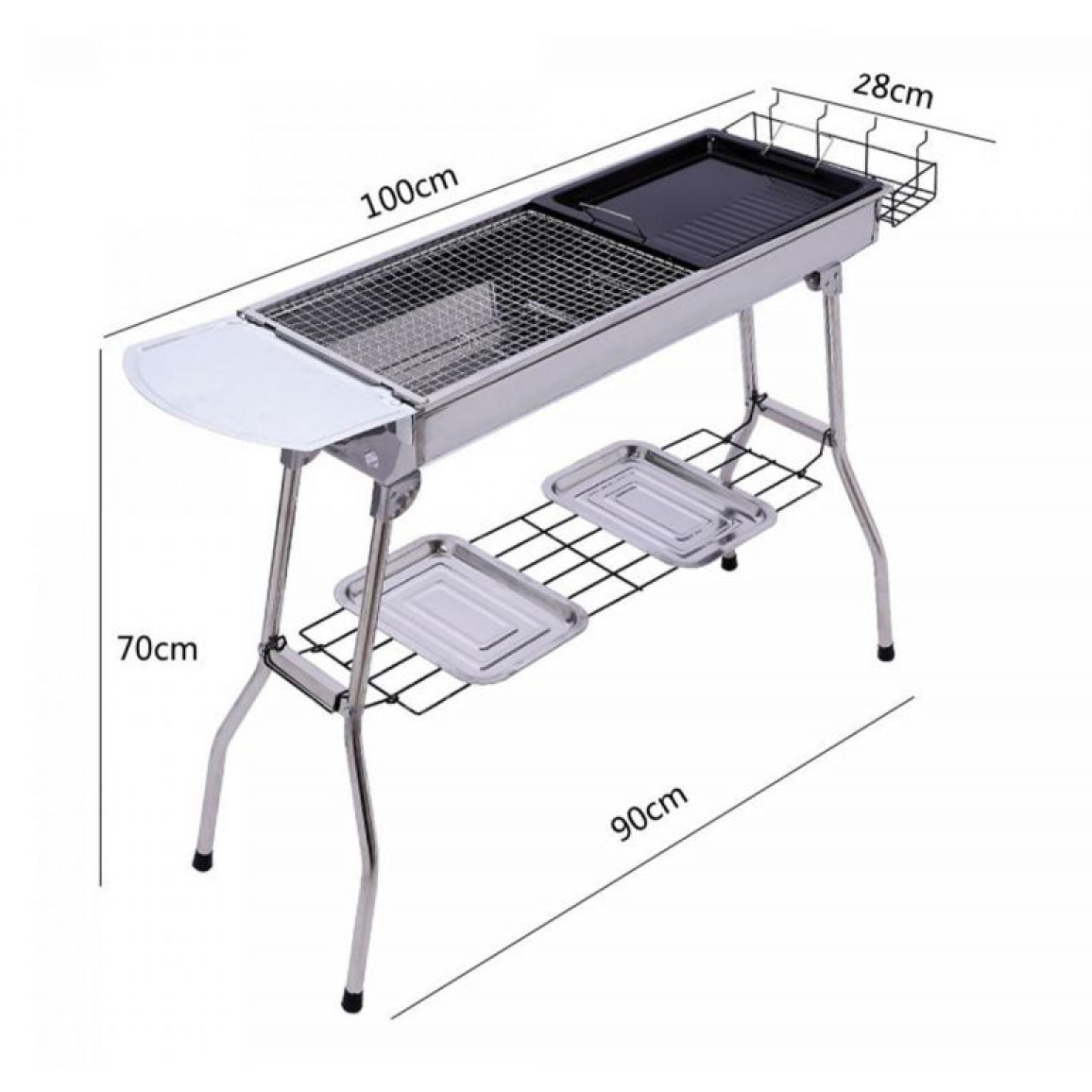 Barbecue grill en acier inoxydable Herzberg HG8112