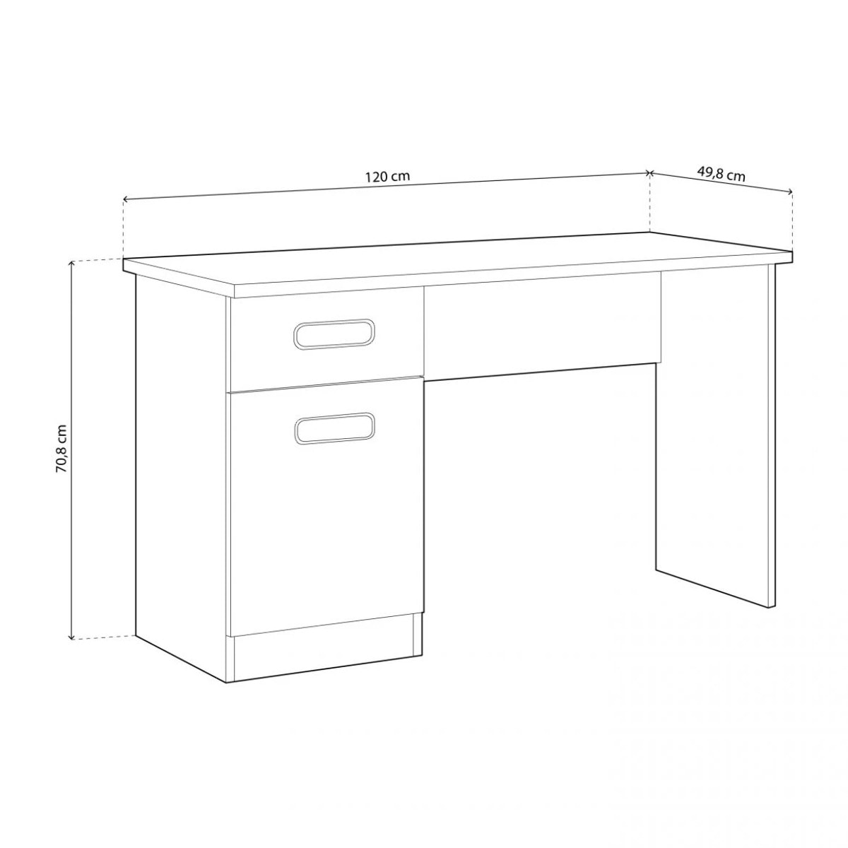 Mesa de estudio Play Tofe - Gris Grafito