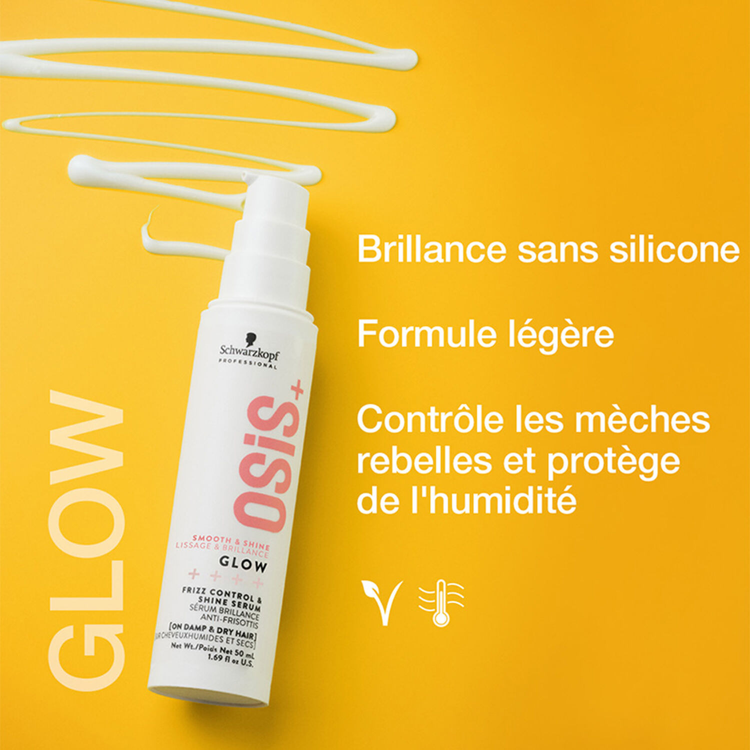 Osis+ Glow - Sérum Brillance Anti-Frisottis 50 ml