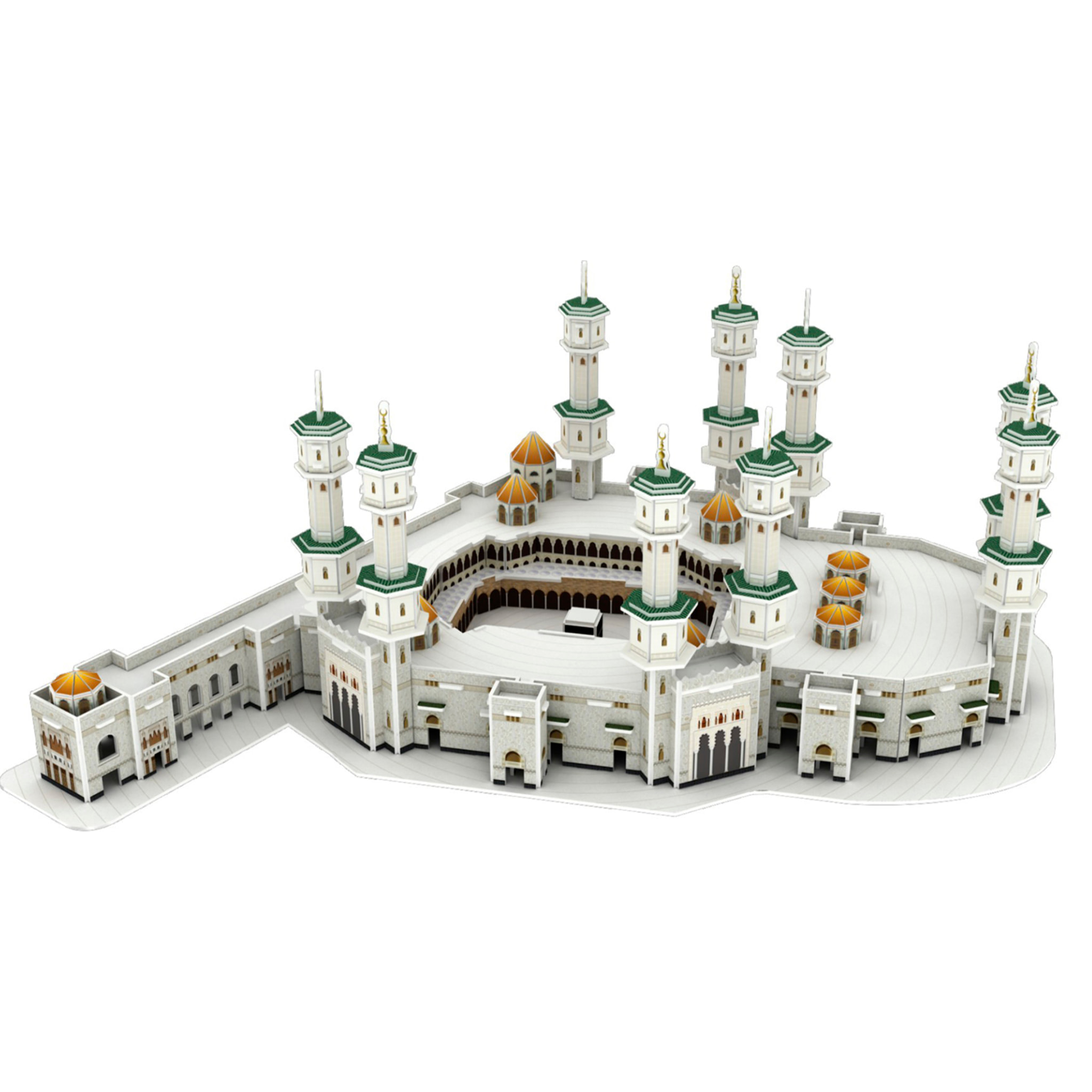 Puzzle 3D in cartone della Grande Moschea della Mecca. 150 pezzi.