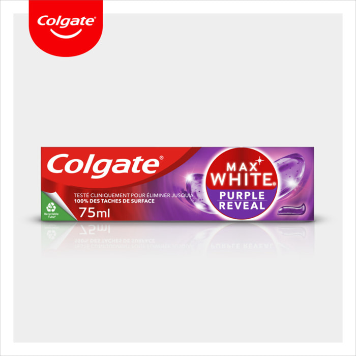 Pack de 2 - Lot de 2 Dentifrices Blancheur Colgate Purple 75ml