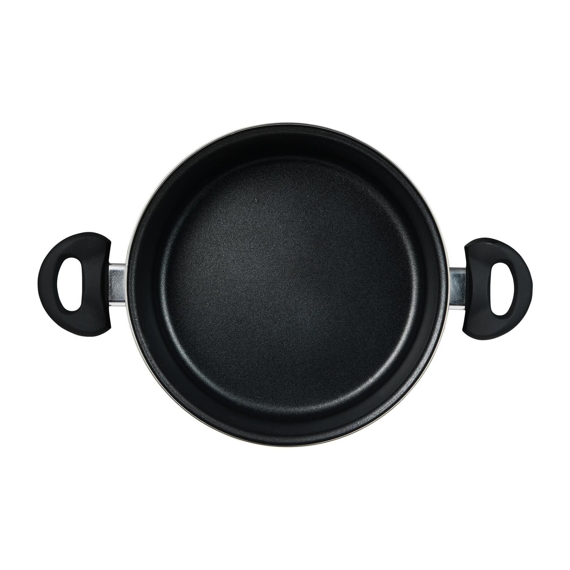 Cacerola con tapa ø24 cm acero al carbono de color negro, antiadherente y resistente expert barcelona san ignacio