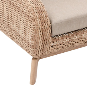 Canapé de jardin "Manissa" honey & beige 2 places en aluminium et polyester