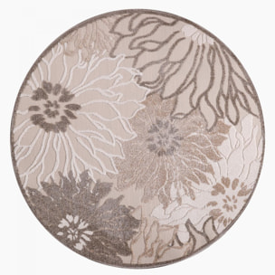 Tapis extérieur tissé kilim rond MEKO