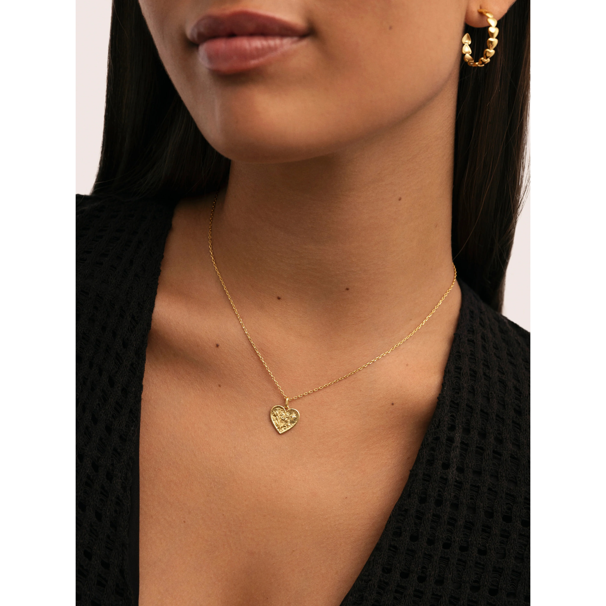 Collana Flower Heart Placcato Oro