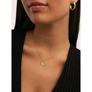 Collana Flower Heart Placcato Oro