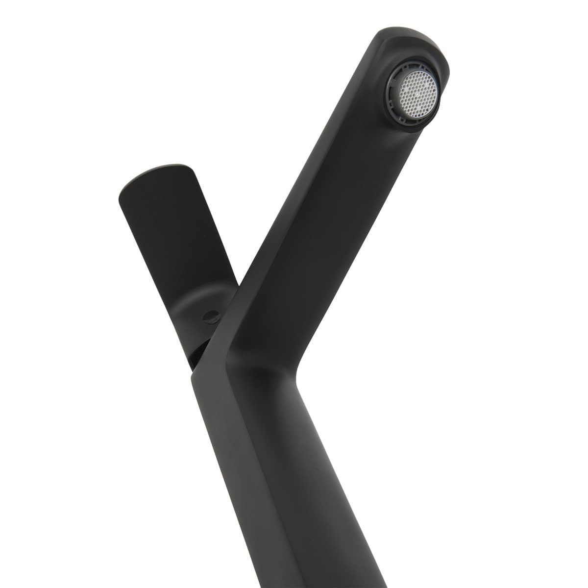 Mitigeur lavabo haut Feel, sans bonde, noir mat SATBSFEEL285C avec une garantie de 5 ans
