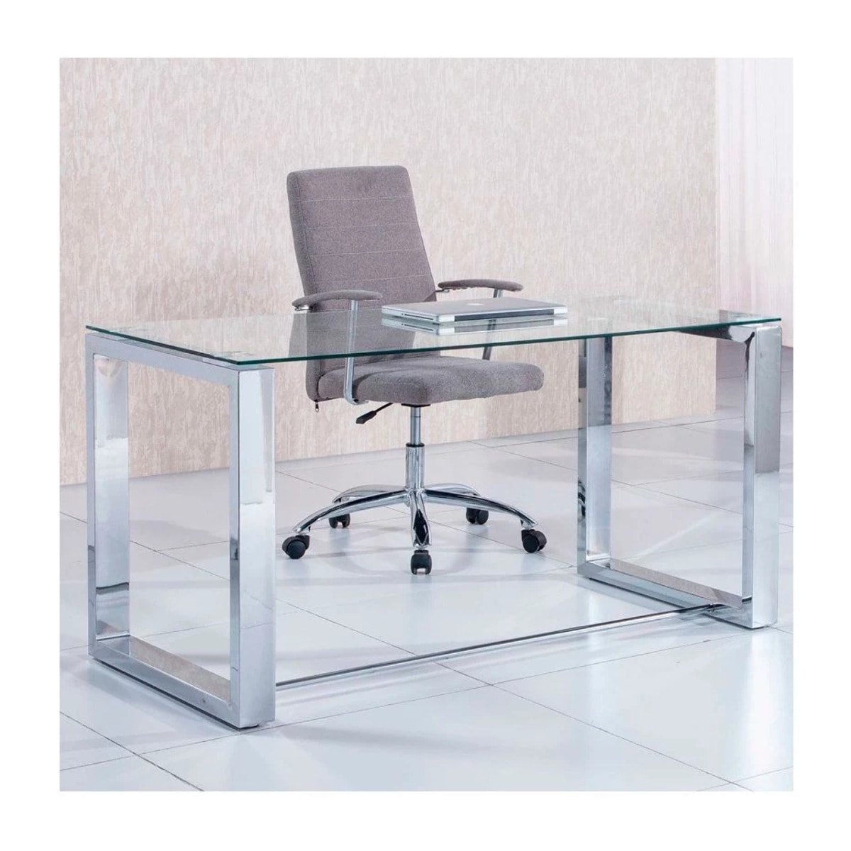 Mesa de escritorio Office Metal cromado