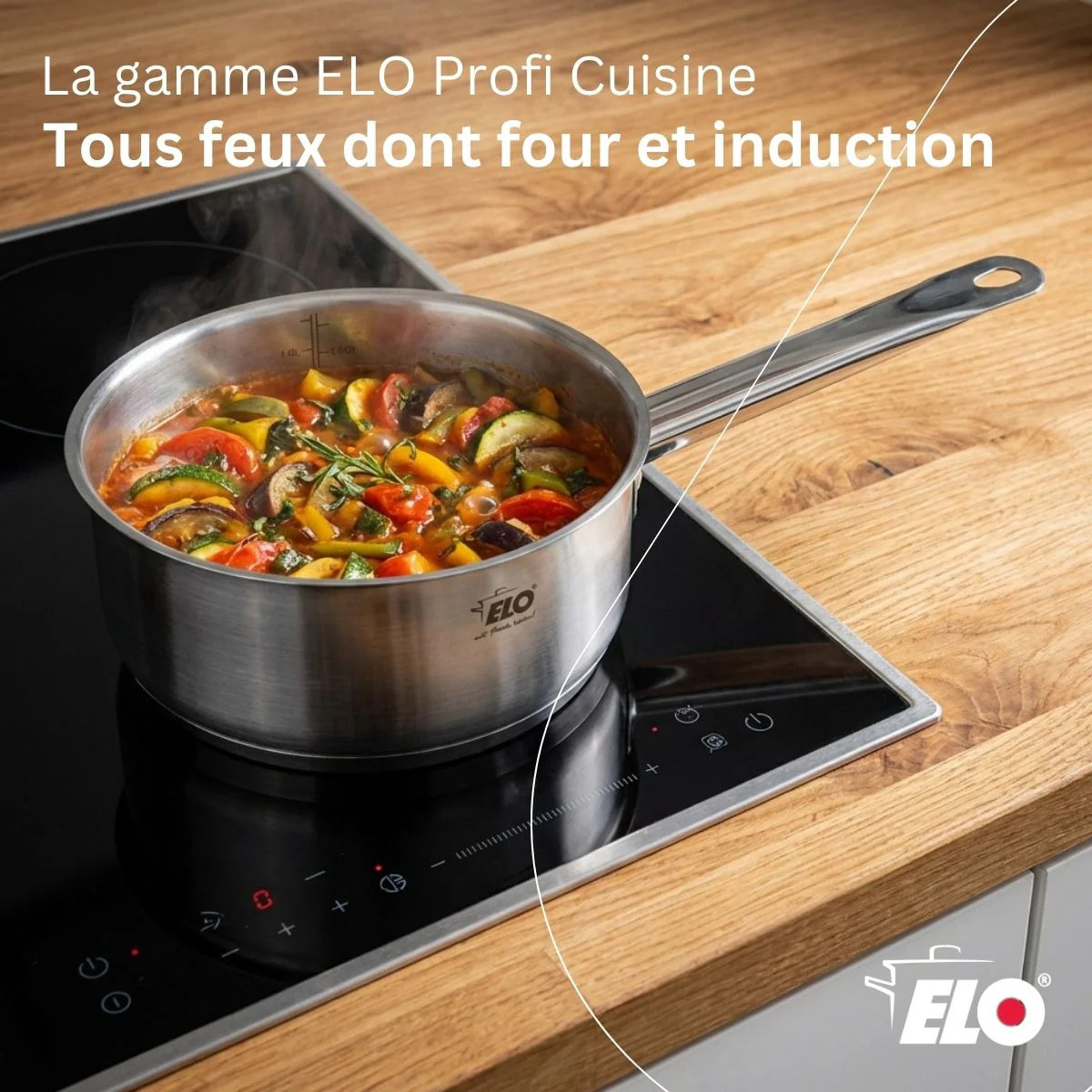 Casserole en inox 16 cm d'1 litre Elo Profi Cuisine