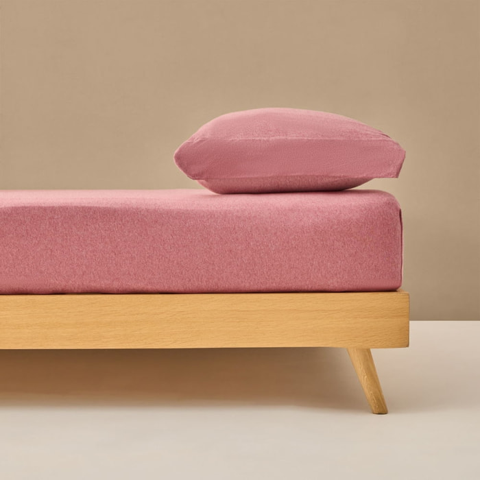 Bajera punto algodón sostenible Punto color rosa Punto de algodón