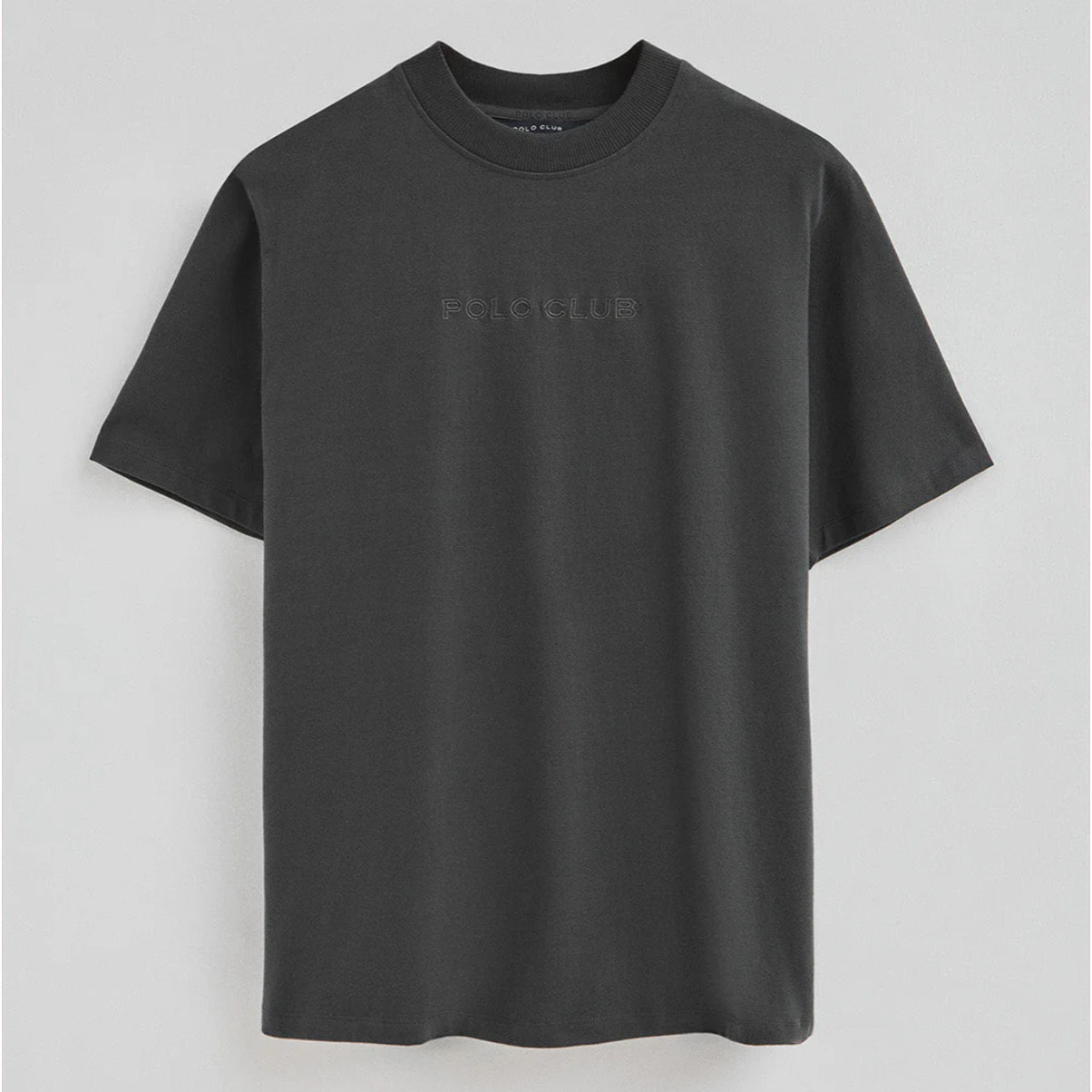 Camiseta JK gris oscuro con logo contrastado Polo Club