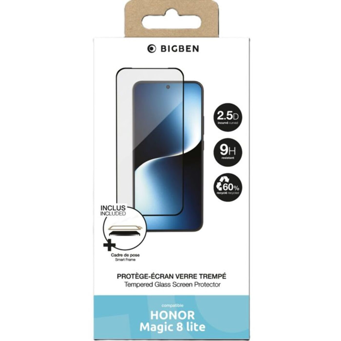 Protège écran BIGBEN Honor Magic 8 Lite verre trempé