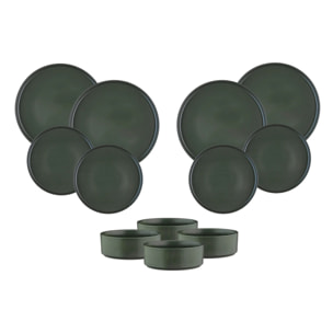 Service Les Essentiels SCANDI - 12 pièces - Olive
