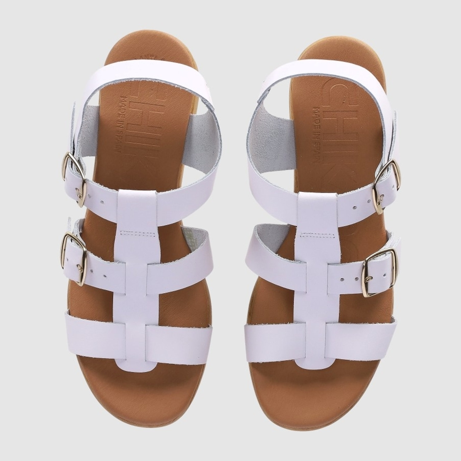 Sandalias de Piel - Blanco - Tacón: 6 cm