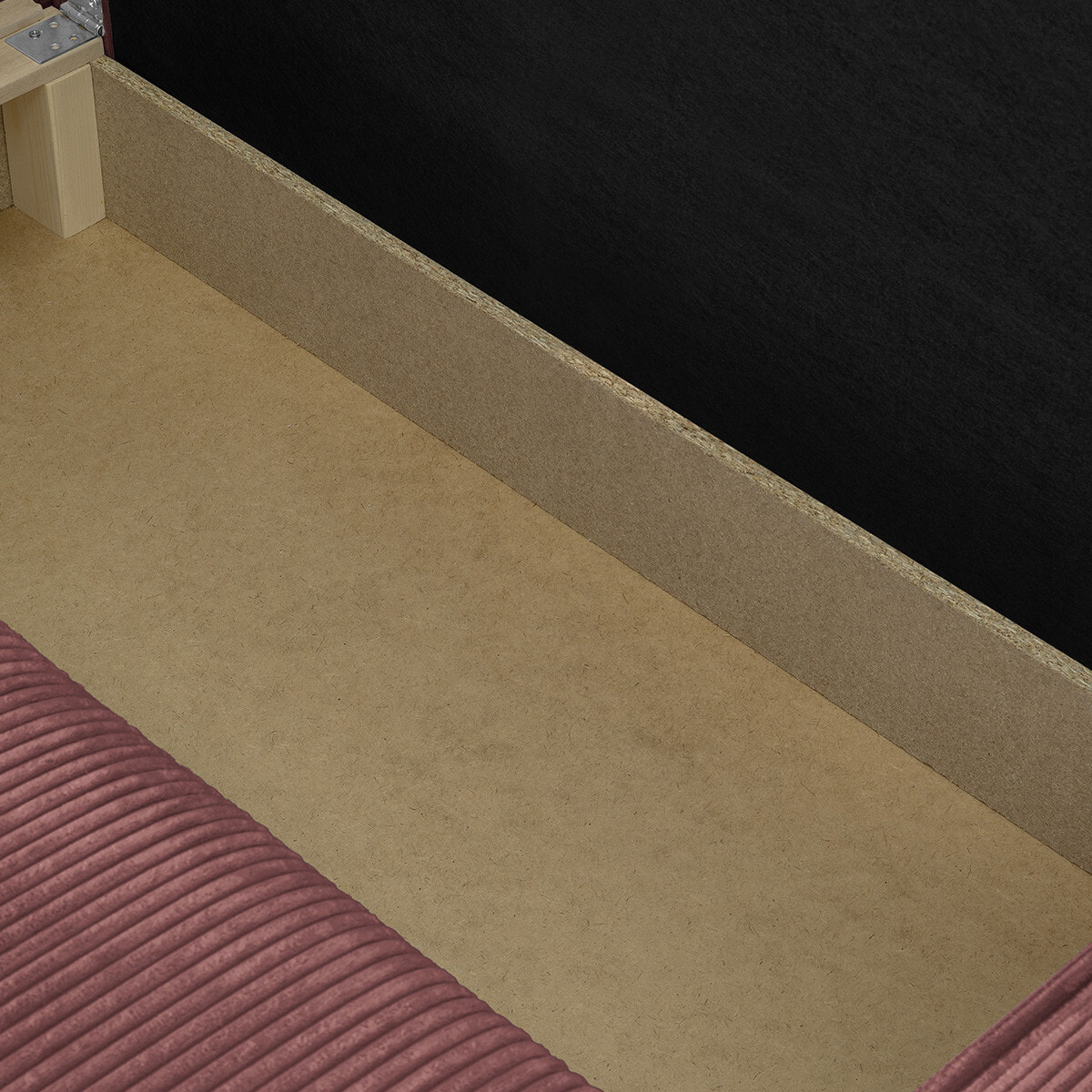 Canapé d'angle convertible 4 places en velours côtelé - LIVIA