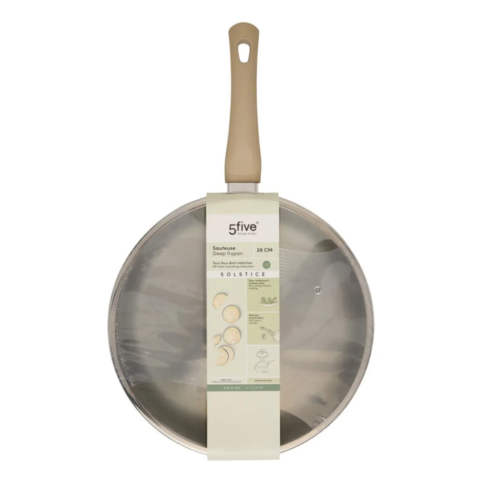 Sauteuse Solstice D28cm aluminium beige
